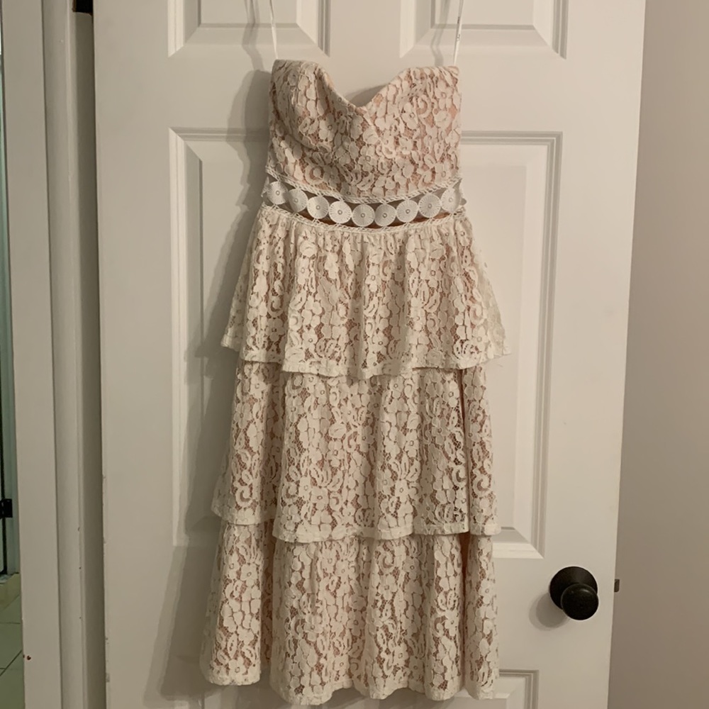 Lulus White Lace Maxi Dress